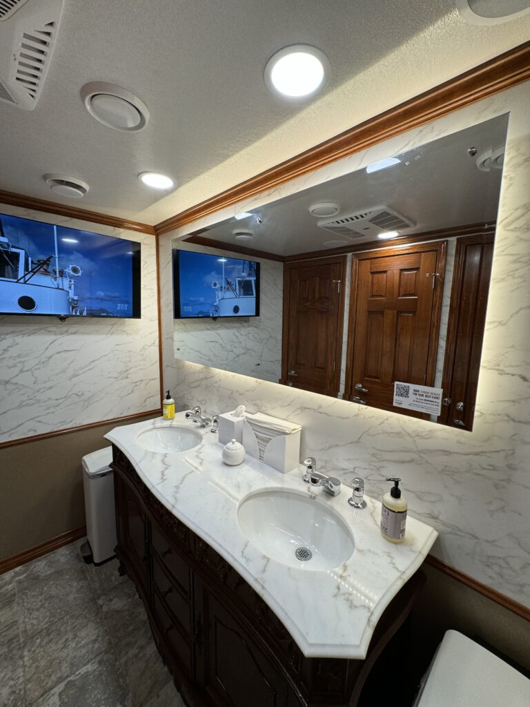 Womens Vanity 2 Restroom Trailer Rental Galveston
